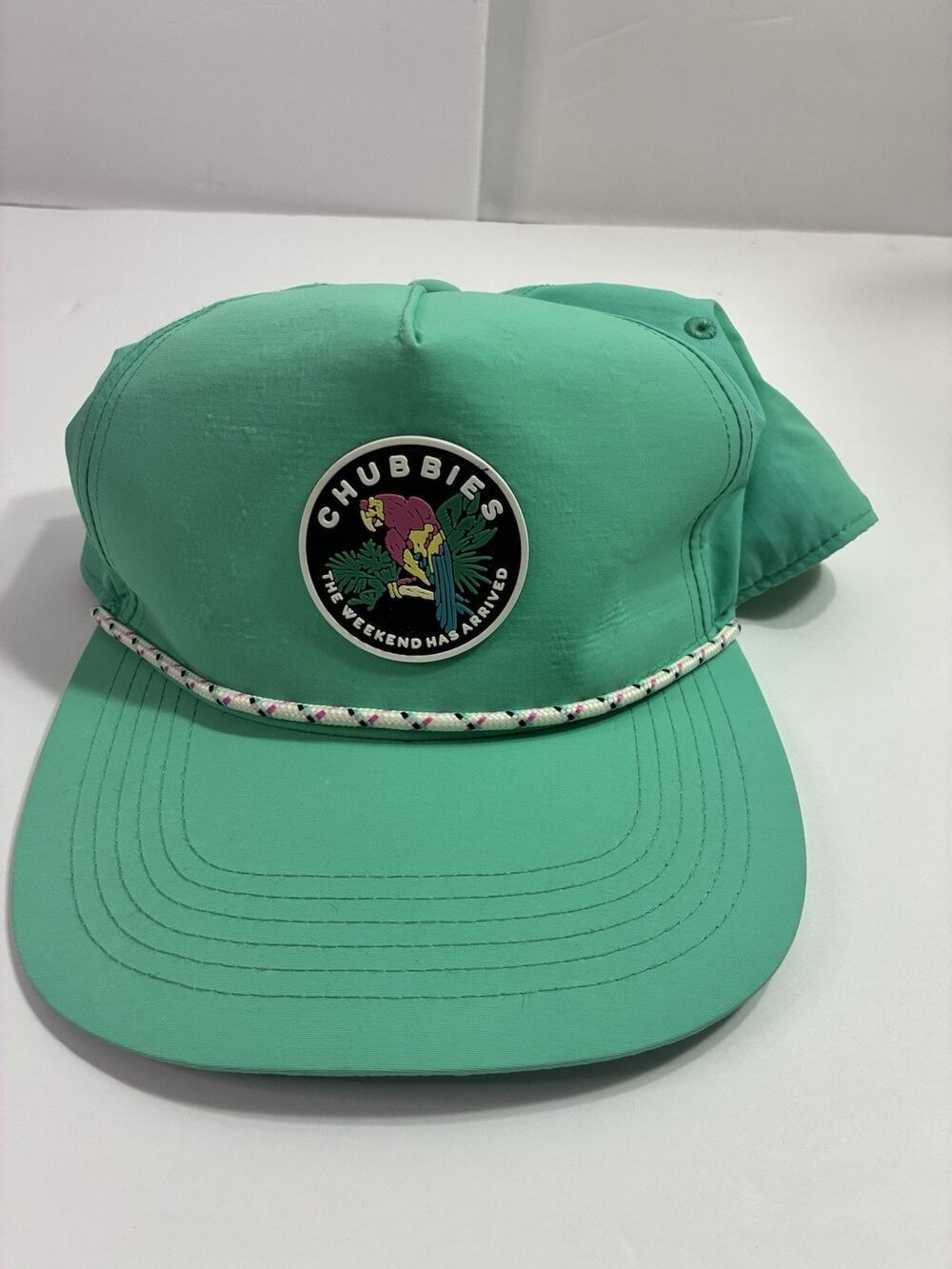 Chubbies Snapback Hat Mint Green Rope Brim Nylon Retro Streetwear